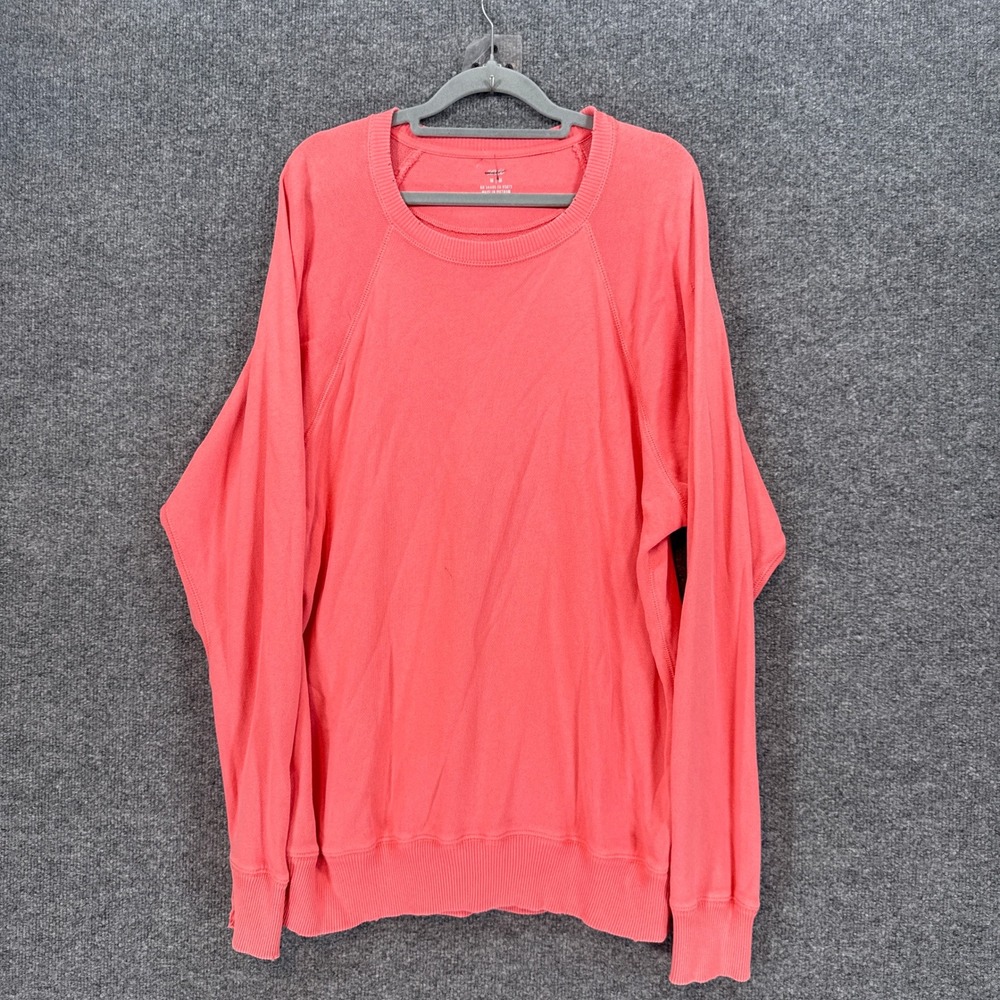 Aerie Sweatshirt Women Medium Pink Salmon Raglan Sleeve Pullover Crew Oversized